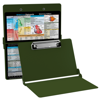 WhiteCoat Clipboard® - Army Green Veterinary Medicine Edition